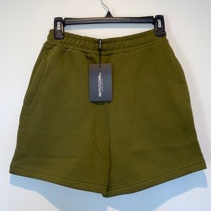 Pretty Little Thing "Khaki Sweat Pocket Shorts", UK 8/US 4, NWT